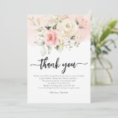 スウィート16ピンクフローラ誕生日パーティー サンキューカード (スタンド正面)