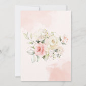 スウィート16ピンクフローラ誕生日パーティー サンキューカード (裏面)