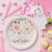 スウィート16ピンクフローラ誕生日パーティー ペーパープレート (パーティー)