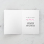 スウィート16ピンクホワイトパリエフィールタワー誕生日 招待状 (内部)