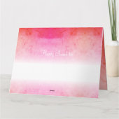 スウィート16ピンク誕生日カード カード (裏面)