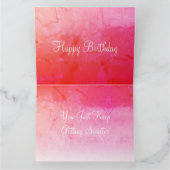 スウィート16ピンク誕生日カード カード (内部)