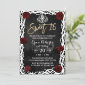 スウィート16フェアユタリーキャッスルバラ&トーン誕生日 招待状 (スタンド正面)