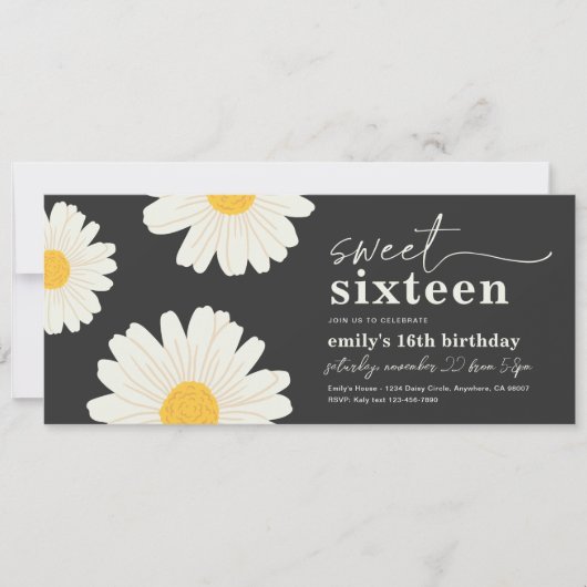スウィート16フォト誕生日招待状 招待状 (正面)
