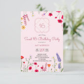 スウィート16フローラ誕生日パーティー 招待状 (スタンド正面)