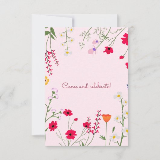 スウィート16フローラ誕生日パーティー 招待状 (裏面)