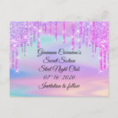 スウィート16ブライダルキンセアニェラキスピンクドリップ ポストカード (正面)