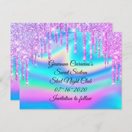 スウィート16ブライダルシャワーキンセアニェラピンクガーリー ポストカード (正面/裏面)