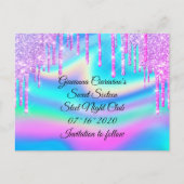 スウィート16ブライダルシャワーキンセアニェラピンクガーリー ポストカード (正面)