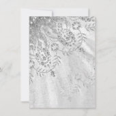 スウィート16ブライダルシャワーグ王室のレーシルバードレス 招待状 (裏面)