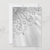 スウィート16ブライダルシャワーシルバーグ王室のレーダイヤモンド 招待状 (裏面)