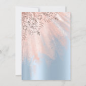 スウィート16ブライダルシャワーシルバーブルー王室のドレス 招待状 (裏面)