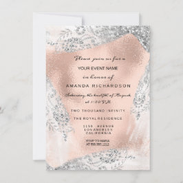 スウィート16ブライダルダイヤモンドドレスグレーシルバーバラ 招待状