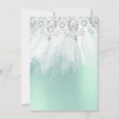 スウィート16ブライダルダイヤモンドドレスグレーシルバーミント 招待状 (裏面)