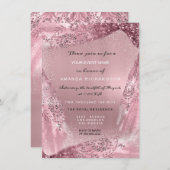 スウィート16ブライダルダイヤモンドドレスバラムーヴピーニー 招待状 (正面/裏面)