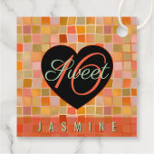 スウィート16ブラックハート10代のガール フェイバータグ (裏面)