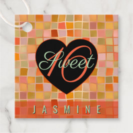 スウィート16ブラックハート10代のガール フェイバータグ