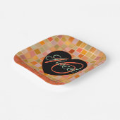 スウィート16ブラックハート10代のガール ペーパープレート (傾斜あり)