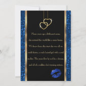 スウィート16ブルーグリッター 招待状 (裏面)