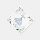スウィート16ブルーフローラドレスナプキンス スタンダードカクテルナプキン (角)