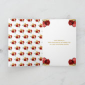 スウィート16ブロンドプリンセスレッドハッピーバースデー カード (内部)