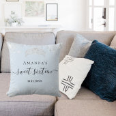 スウィート16ベビーブルーシルバーグリッターティアラ名 クッション