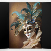 スウィート16マスカレードパーティの招待状 三つ折り招待状 (内部中)