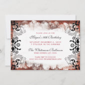 スウィート16マスカレードパーティの招待状 招待状 (裏面)