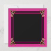 スウィート16マスカレードボールSweet sixteenピンク金ゴールド 招待状 (裏面)