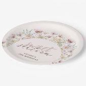 スウィート16メドウワイルドフラワーズ誕生日 ペーパープレート (アングル)