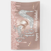 スウィート16モダンバラ金ゴールドドリップ16誕生日 横断幕