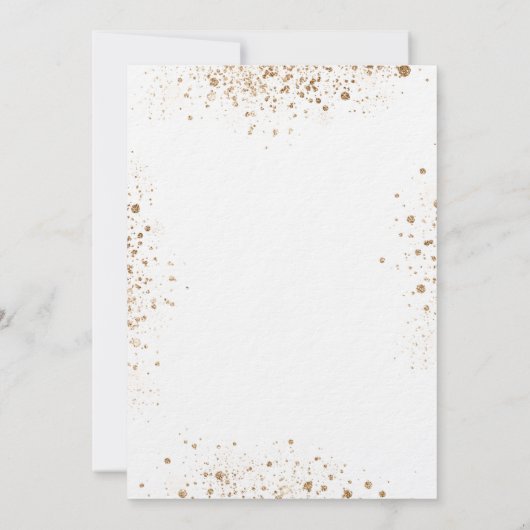 スウィート16ユーカリ緑のグリッターラグジュアリー 招待状 (裏面)