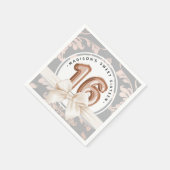 スウィート16ラグジュアリーバラ金ゴールドバルーンダマスク スタンダードカクテルナプキン (角)