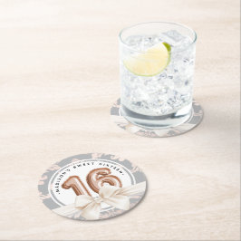 スウィート16ラグジュアリーバラ金ゴールドバルーン誕生日 ラウンドペーパーコースター