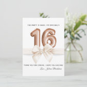 スウィート16ラグジュアリーバラ金ゴールドバルーン サンキューカード (スタンド正面)