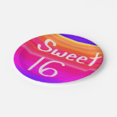 スウィート16レインボー ペーパープレート (アングル)