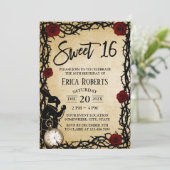 スウィート16ヴィンテージアリスinワンダーランド誕生日 招待状 (スタンド正面)