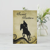スウィート16ヴィンテージホースジャンプ誕生日招待状 招待状 (スタンド正面)