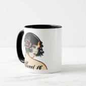 スウィート16ヴィンテージ女の子らしい女の子 マグカップ (正面左)