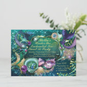 スウィート16人魚アンダーザシー誕生日招待状 招待状 (スタンド正面)