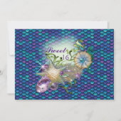 スウィート16人魚アンダーザシー誕生日招待状 招待状 (裏面)