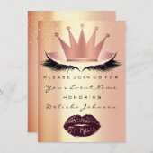 スウィート16位ブライダルキンセアニェラキスプリンセスバラ 招待状 (正面/裏面)