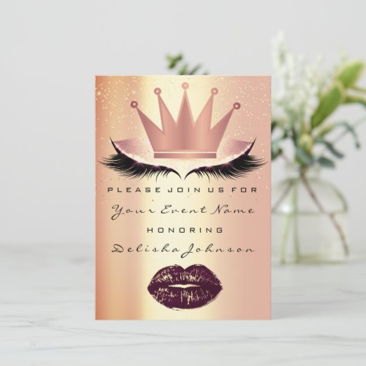 スウィート16位ブライダルキンセアニェラキスプリンセスバラ 招待状 (スタンド正面)