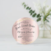 スウィート16位誕生日紙吹雪バラ15位 招待状 (スタンド正面)