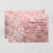 スウィート16冬ワンダーランドスパークルスノーフレーク 出欠カード (正面/裏面)