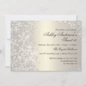 スウィート16冬ワンダーランドスパークルスノーフレーク 招待状 (正面)