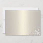 スウィート16冬ワンダーランドスパークルスノーフレーク 招待状 (裏面)