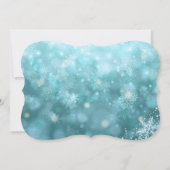 スウィート16冬ワンダーランドスパークルスノーフレーク 招待状 (裏面)