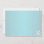 スウィート16冬ワンダーランドスパークルスノーフレーク 招待状 (裏面)