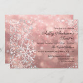 スウィート16冬ワンダーランドスパークルスノーフレーク 招待状 (正面/裏面)